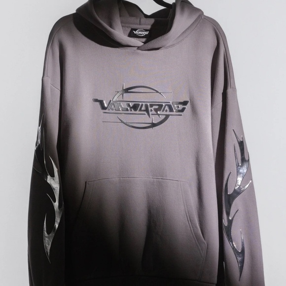 Valkyrae Shop: Chrome Gray Hoodie - Picture 1 of 4